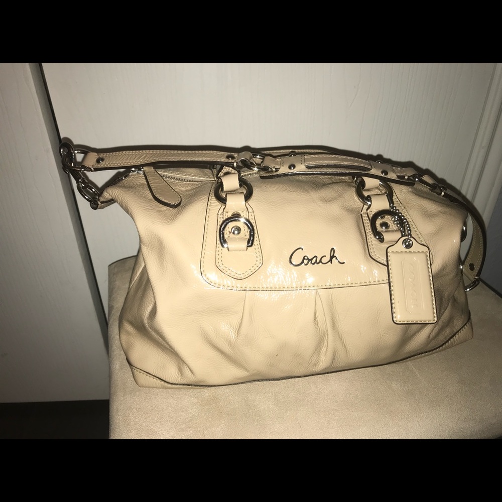 Tan COACH satchel